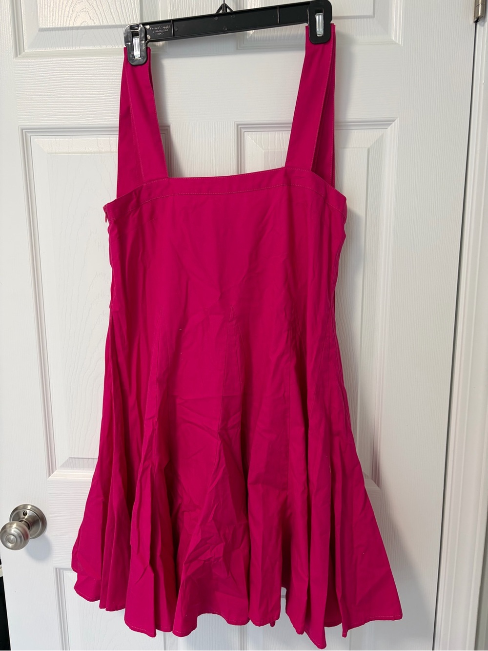 Aqua Hot Pink Mini Dress with Wide Straps